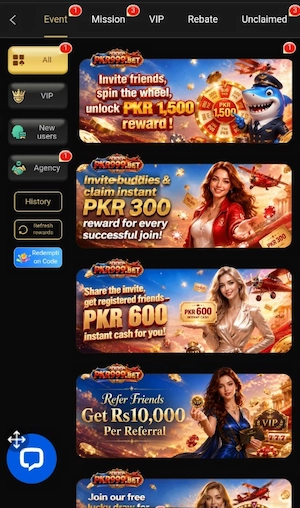 999PKR Game Event Bonuses.